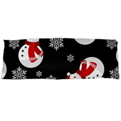 Christmas Texture, Retro Background With Snowmen Body Pillow Case (dakimakura) by kyorashop23