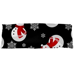 Christmas Texture, Retro Background With Snowmen Body Pillow Case Dakimakura (two Sides) by kyorashop23