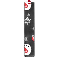 Christmas Texture, Retro Background With Snowmen Large Book Marks by kyorashop23