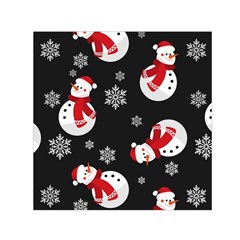 Christmas Texture, Retro Background With Snowmen Square Satin Scarf (30  X 30 ) by kyorashop23