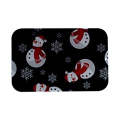 Christmas Texture, Retro Background With Snowmen Open Lid Metal Box (silver)   by kyorashop23