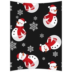 Christmas Texture, Retro Background With Snowmen Back Support Cushion by kyorashop23