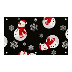 Christmas Texture, Retro Background With Snowmen Banner And Sign 5  X 3 