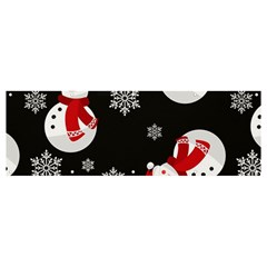 Christmas Texture, Retro Background With Snowmen Banner And Sign 12  X 4  by kyorashop23