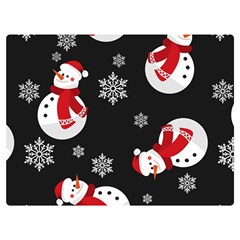 Christmas Texture, Retro Background With Snowmen Premium Plush Fleece Blanket (extra Small) by kyorashop23