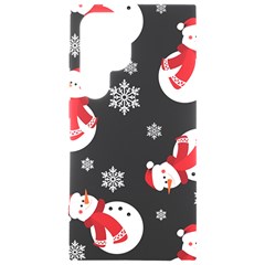 Christmas Texture, Retro Background With Snowmen Samsung Galaxy S24 Ultra 6 9 Inch Black Tpu Uv Case by kyorashop23