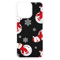 Christmas Texture, Retro Background With Snowmen Iphone 15 Pro Max Tpu Uv Print Case by kyorashop23