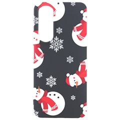 Christmas Texture, Retro Background With Snowmen Samsung Galaxy S24 Plus 6 7 Inch Black Tpu Uv Case by kyorashop23