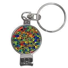 Circles, Colorful Nail Clippers Key Chain by kyorashop23