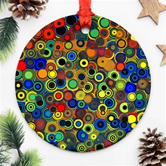 Circles, Colorful Round Ornament (two Sides)