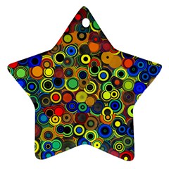 Circles, Colorful Star Ornament (two Sides)