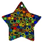 Circles, Colorful Star Ornament (Two Sides) Front