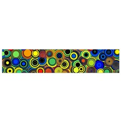 Circles, Colorful Small Premium Plush Fleece Scarf