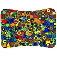 Circles, Colorful Velour Seat Head Rest Cushion by kyorashop23