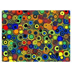 Circles, Colorful Premium Plush Fleece Blanket (extra Small) by kyorashop23