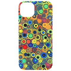 Circles, Colorful Iphone 15 Pro Black Uv Print Pc Hardshell Case by kyorashop23