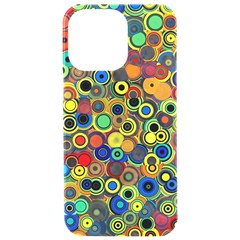 Circles, Colorful Iphone 15 Pro Max Black Uv Print Pc Hardshell Case by kyorashop23