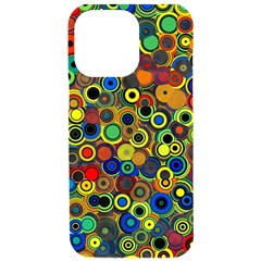 Circles, Colorful Iphone 15 Pro Max Black Uv Print Pc Hardshell Case by kyorashop23