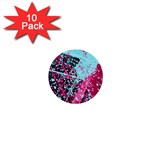 Colorful Splashes Grunge, Abstract Art 1  Mini Buttons (10 pack)  Front