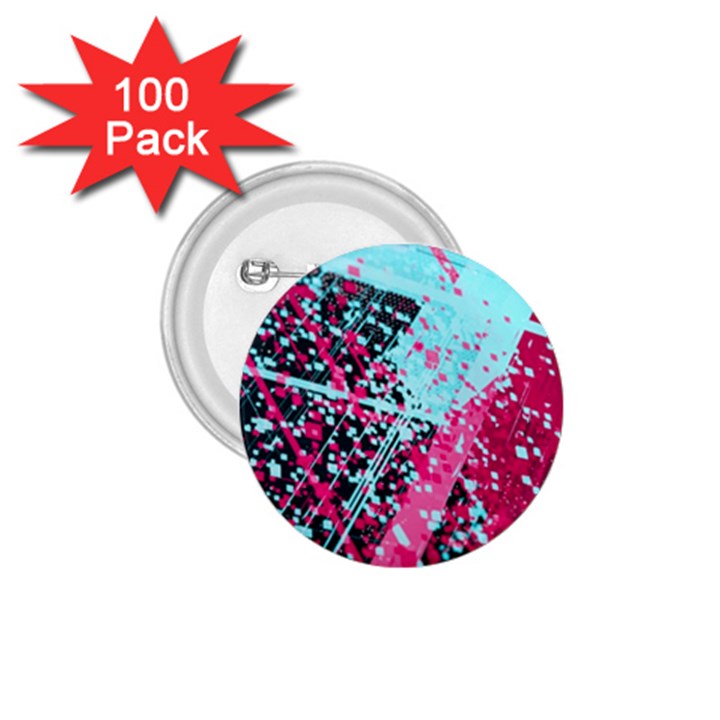 Colorful Splashes Grunge, Abstract Art 1.75  Buttons (100 pack) 