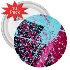 Colorful Splashes Grunge, Abstract Art 3  Buttons (10 Pack)  by kyorashop23