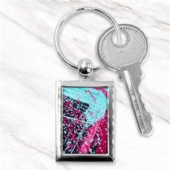 Colorful Splashes Grunge, Abstract Art Key Chain (rectangle) by kyorashop23