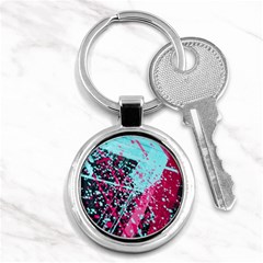 Colorful Splashes Grunge, Abstract Art Key Chain (round) by kyorashop23