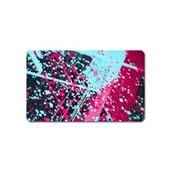 Colorful Splashes Grunge, Abstract Art Magnet (name Card) by kyorashop23