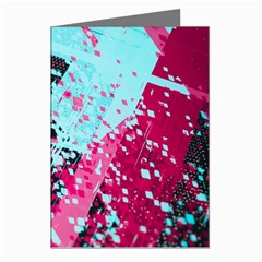 Colorful Splashes Grunge, Abstract Art Greeting Cards (pkg Of 8)