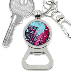 Colorful Splashes Grunge, Abstract Art Bottle Opener Key Chain by kyorashop23