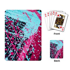 Colorful Splashes Grunge, Abstract Art Playing Cards Single Design (rectangle)