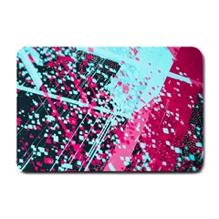 Colorful Splashes Grunge, Abstract Art Small Doormat by kyorashop23