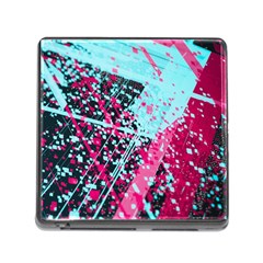 Colorful Splashes Grunge, Abstract Art Memory Card Reader (square 5 Slot) by kyorashop23