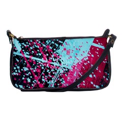 Colorful Splashes Grunge, Abstract Art Shoulder Clutch Bag by kyorashop23