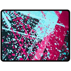 Colorful Splashes Grunge, Abstract Art Fleece Blanket (large) by kyorashop23