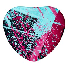 Colorful Splashes Grunge, Abstract Art Heart Glass Fridge Magnet (4 Pack) by kyorashop23