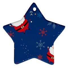 Feliz Natal, Santa, Merry Christmas Star Ornament (two Sides)