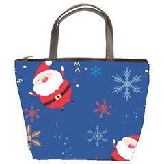 Feliz Natal, Santa, Merry Christmas Bucket Bag by kyorashop23