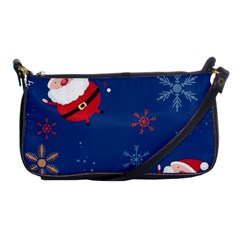 Feliz Natal, Santa, Merry Christmas Shoulder Clutch Bag by kyorashop23