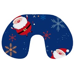 Feliz Natal, Santa, Merry Christmas Travel Neck Pillow by kyorashop23