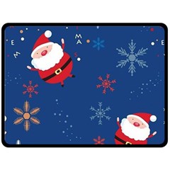 Feliz Natal, Santa, Merry Christmas Two Sides Fleece Blanket (large) by kyorashop23