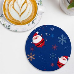 Feliz Natal, Santa, Merry Christmas Uv Print Round Tile Coaster by kyorashop23