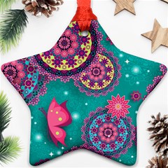 Floral Pattern, Abstract, Colorful, Flow Ornament (star)