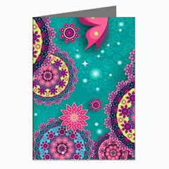 Floral Pattern, Abstract, Colorful, Flow Greeting Cards (pkg Of 8) by kyorashop23