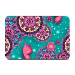 Floral Pattern, Abstract, Colorful, Flow Plate Mats by kyorashop23