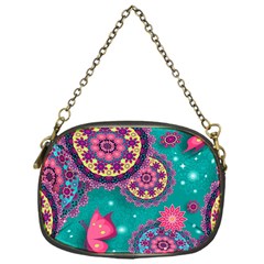 Floral Pattern, Abstract, Colorful, Flow Chain Purse (one Side)