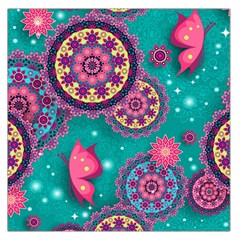 Floral Pattern, Abstract, Colorful, Flow Square Satin Scarf (36  X 36 ) by kyorashop23