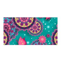 Floral Pattern, Abstract, Colorful, Flow Satin Wrap 35  X 70  by kyorashop23