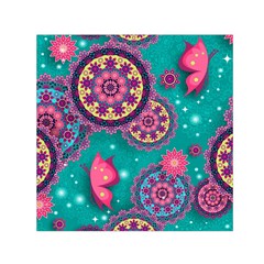 Floral Pattern, Abstract, Colorful, Flow Square Satin Scarf (30  X 30 ) by kyorashop23