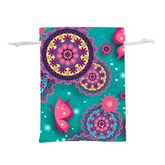 Floral Pattern, Abstract, Colorful, Flow Lightweight Drawstring Pouch (m) by kyorashop23